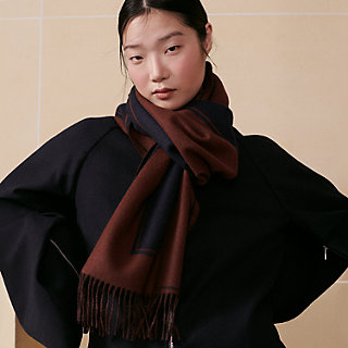 カシミヤマフラー 《クレ・ドゥ・H》 | Hermès - エルメス-公式 カシミヤマフラー 《クレ・ドゥ・H》 | Hermès - エルメス-公式